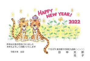 Happy New Year　トラの王子様とお姫様　A0863